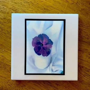 Georgia O’keeffe Petunia on tile.